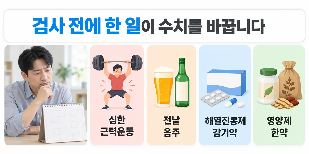 간수치를 올릴 수 있는 네 가지 — 심한 근력운동, 전날 음주, 해열진통제, 건강기능식품과 한약