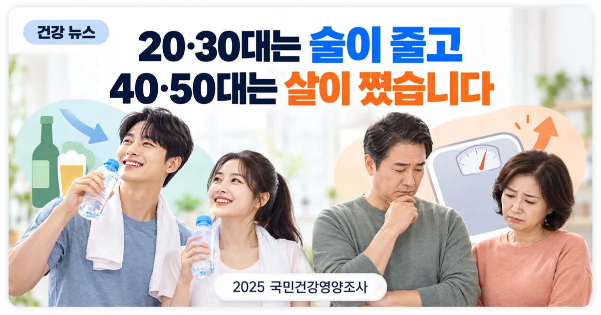 20·30대와 40·50대 남녀와 체중계